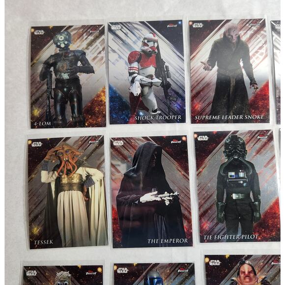 Topps Finest & Chrome Star Wars Trading Cards Lot Of 22 Cards 2018, 2025 NM - Picture 2 of 10